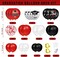 Graduation Decorations Class of 2026, Red and Black Graduation Decorations, Balloons Boxes (4PCS) with Letters 2026 GRAD So Proud of You, Congrats Grad Decorations for High School & College